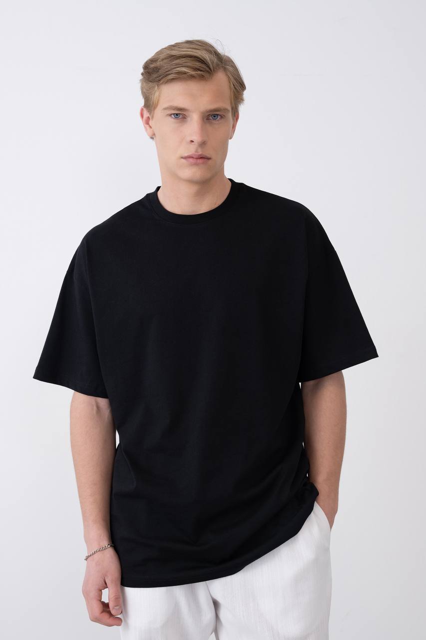 Men's Classic Oversized Black T-Shirt