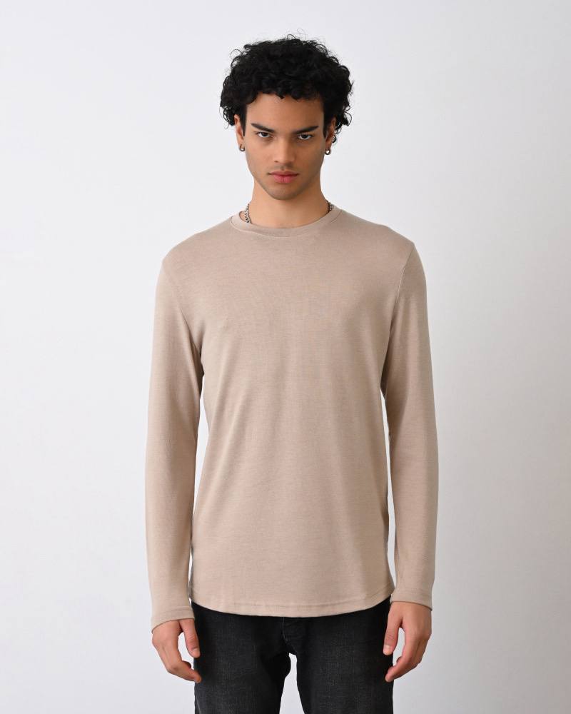Men's Essential Long Sleeve Crew Neck T-Shirt