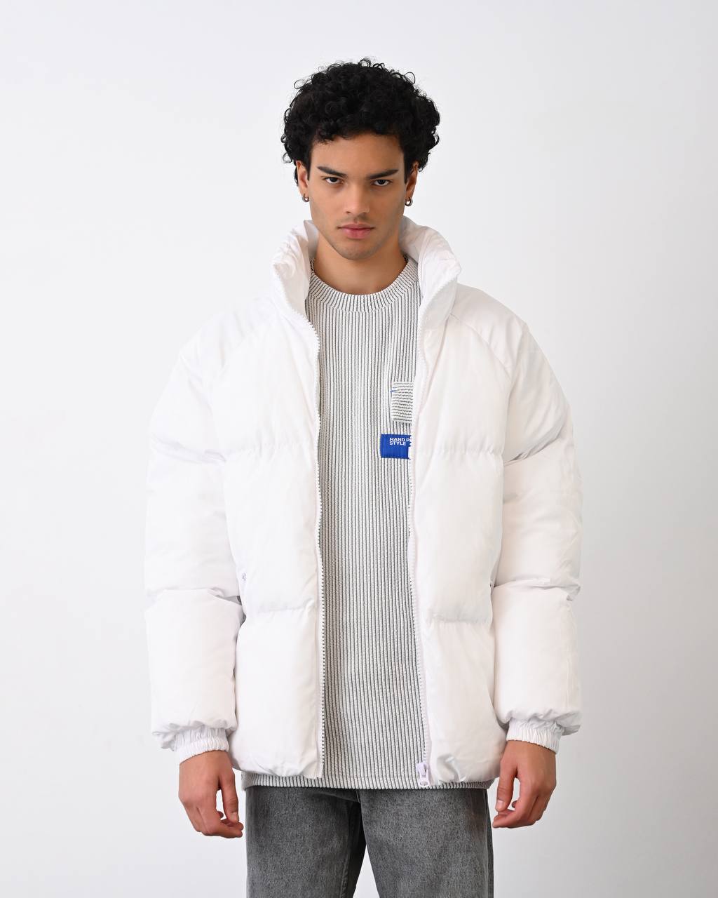 Men's Essential White Puffer Jacket