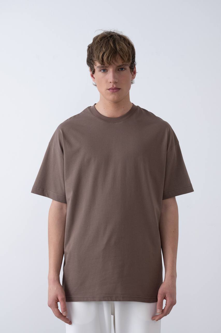Men's Essential Crew Neck T-Shirt - Brown