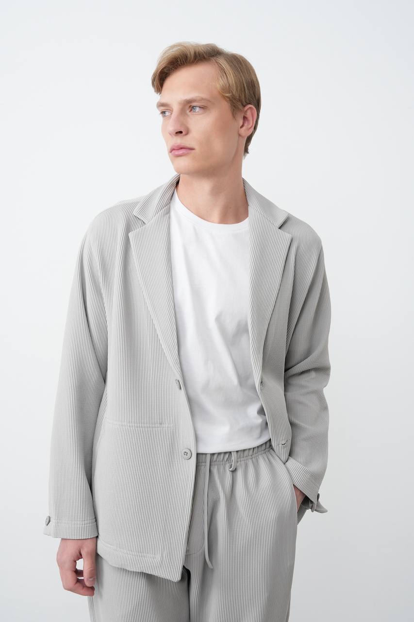 Men's Ribbed Casual Blazer