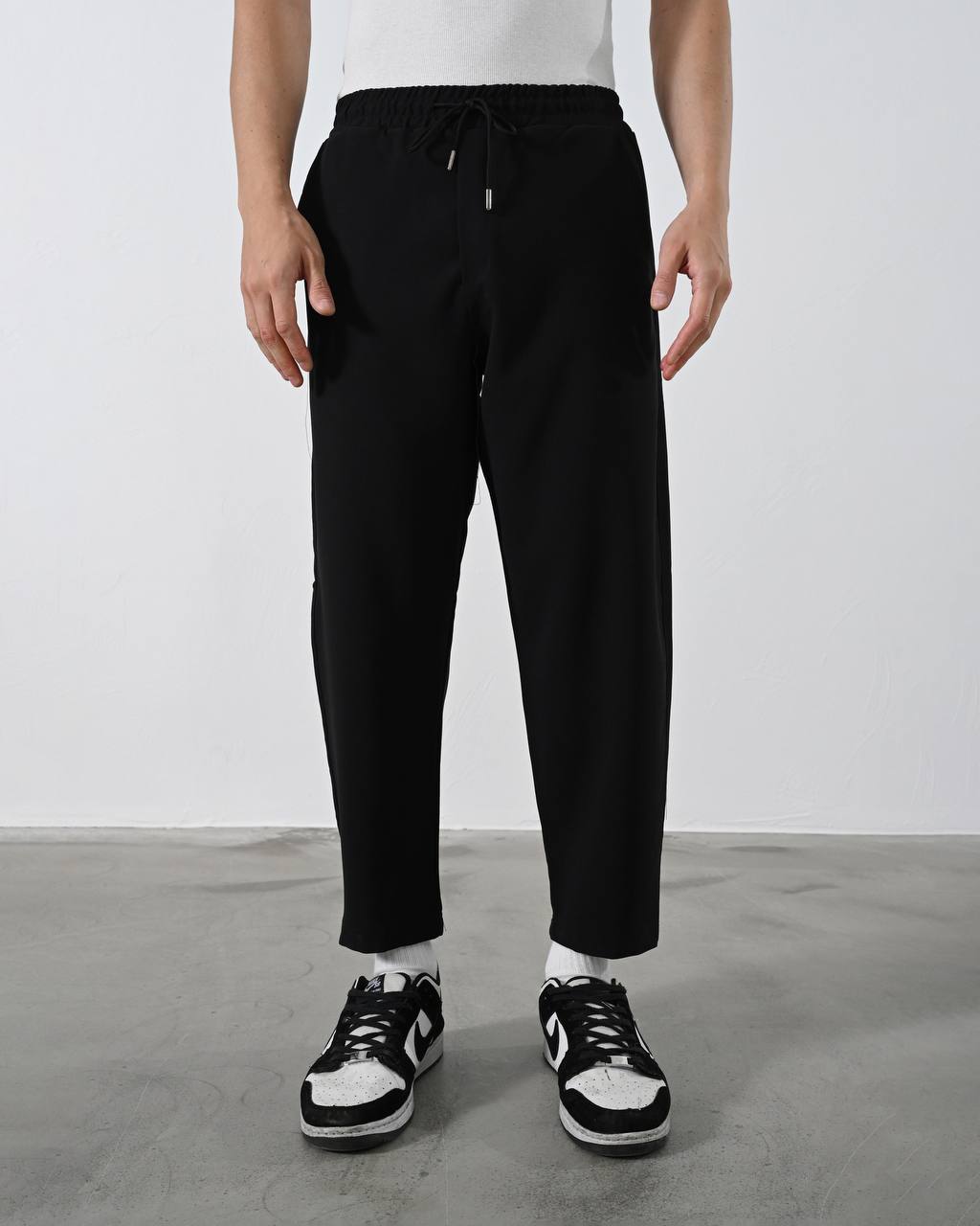 Men's Black Drawstring Casual Jogger Pants