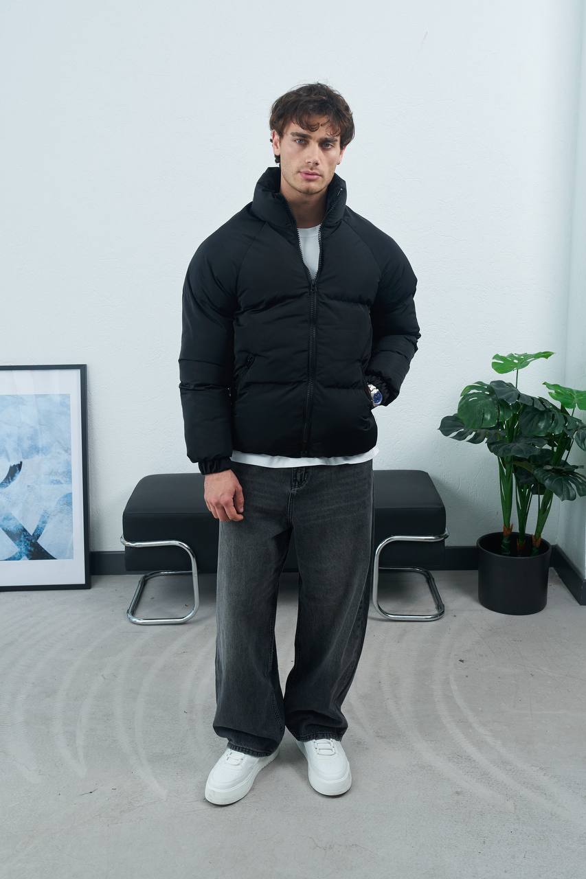 Men's Classic Black Puffer Jacket